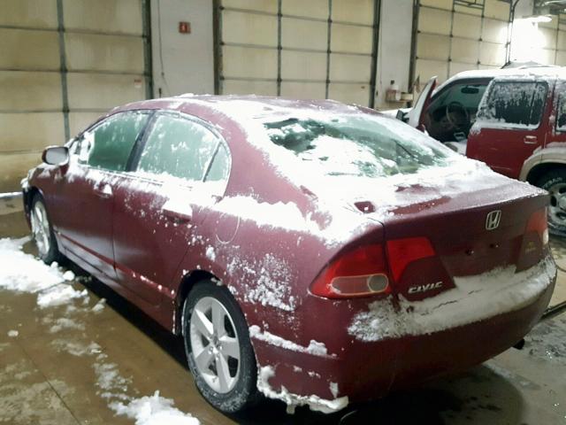 1HGFA169X8L016947 - 2008 HONDA CIVIC EXL 红色 照片 3