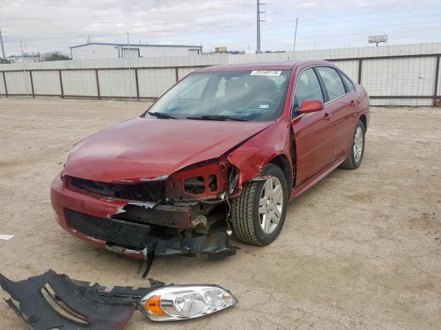 2G1WB5E31E1121810 - 2014 CHEVROLET IMPALA LIM RED photo 2