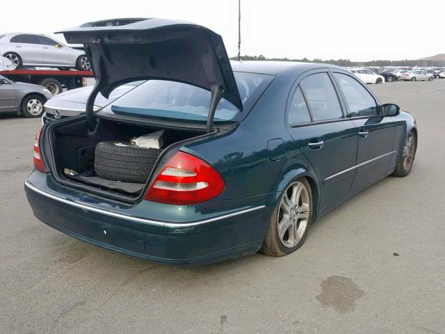 WDBUF83J05X167202 - 2005 MERCEDES-BENZ E 500 4MAT GREEN photo 4