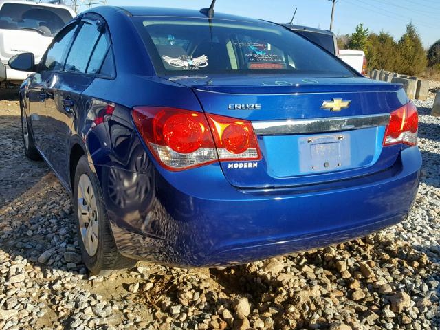 1G1PA5SH4D7108686 - 2013 CHEVROLET CRUZE LS BLUE photo 3