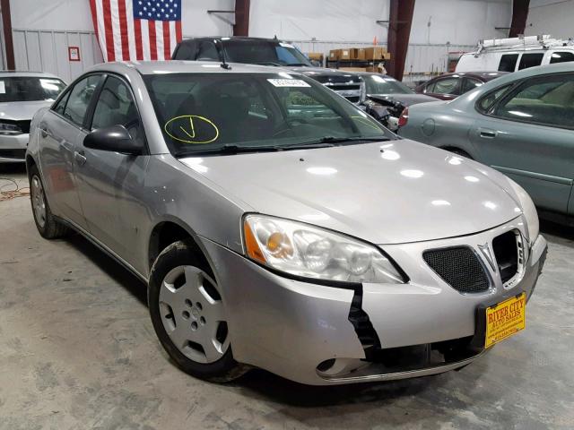 1G2ZF57B584128866 - 2008 PONTIAC G6 VALUE L SILVER photo 1