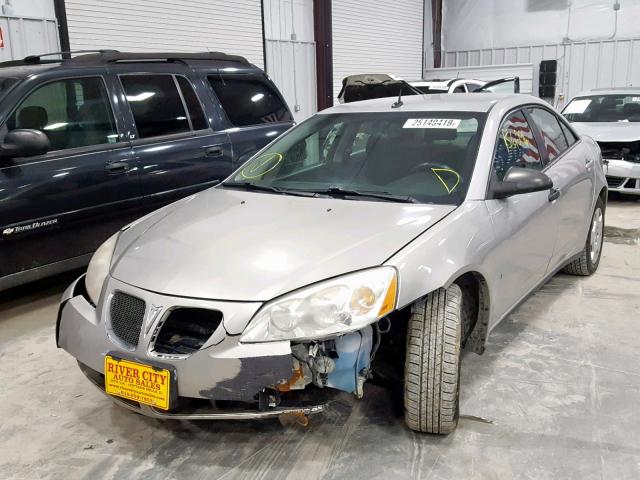 1G2ZF57B584128866 - 2008 PONTIAC G6 VALUE L SILVER photo 2