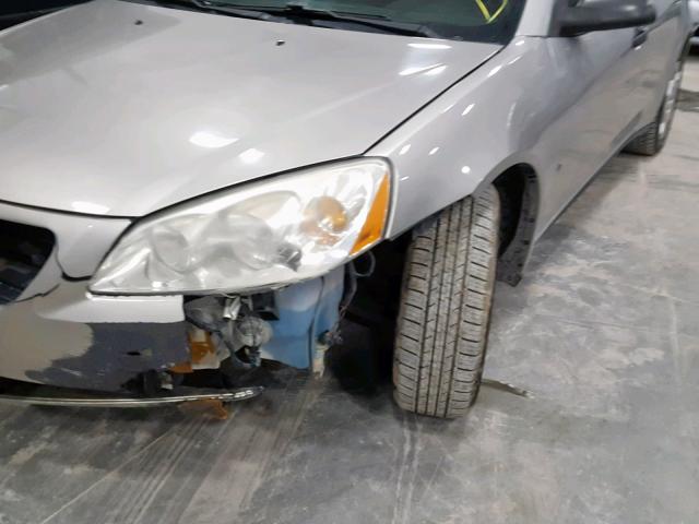 1G2ZF57B584128866 - 2008 PONTIAC G6 VALUE L SILVER photo 9