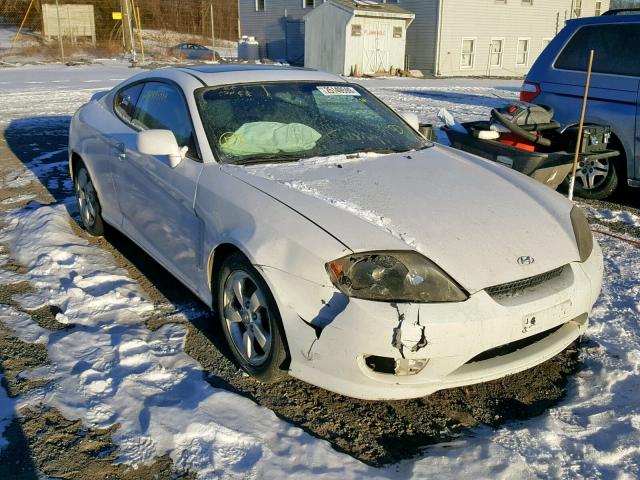 KMHHM65D55U168380 - 2005 HYUNDAI TIBURON WHITE photo 1