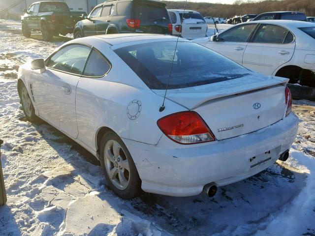 KMHHM65D55U168380 - 2005 HYUNDAI TIBURON WHITE photo 3