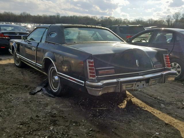 9Y89S697015 - 1979 LINCOLN MARK V BLACK photo 3