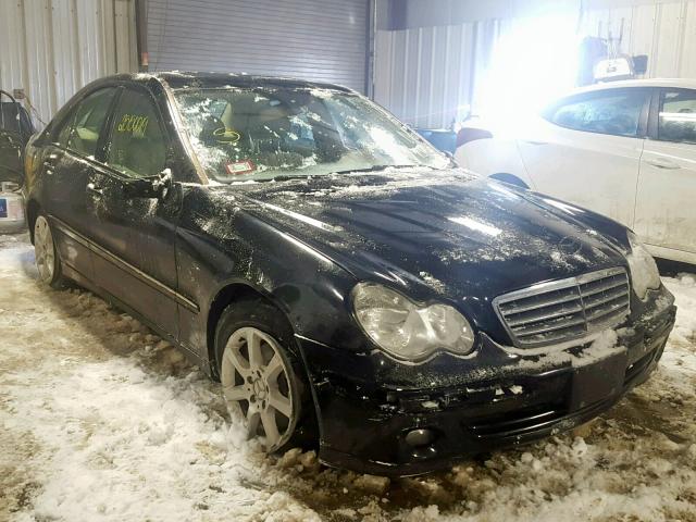 WDBRF87H07F858655 - 2007 MERCEDES-BENZ C 350 4MAT BLACK photo 1