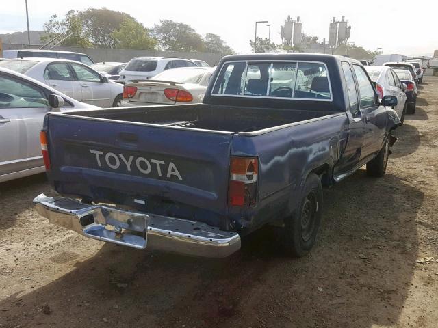 JT4RN93P4P5072029 - 1993 TOYOTA PICKUP 1/2 BLUE photo 4