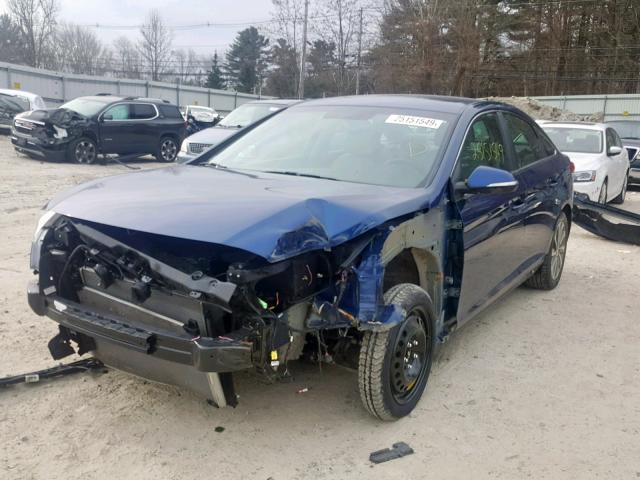 5NPE34AF8GH264412 - 2016 HYUNDAI SONATA SPO BLUE photo 2