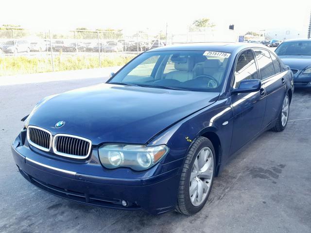 WBAGN63525DS58558 - 2005 BMW 745 LI BLUE photo 2