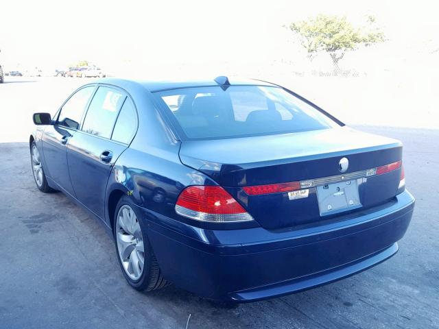 WBAGN63525DS58558 - 2005 BMW 745 LI BLUE photo 3