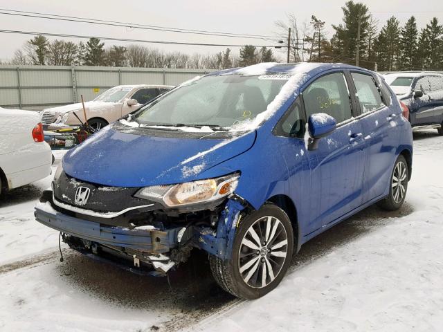 3HGGK5H81FM727977 - 2015 HONDA FIT EX BLUE photo 2