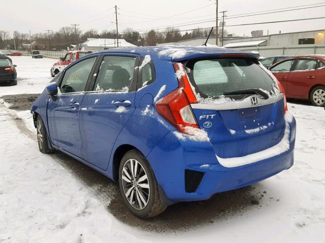 3HGGK5H81FM727977 - 2015 HONDA FIT EX BLUE photo 3