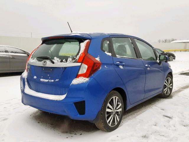 3HGGK5H81FM727977 - 2015 HONDA FIT EX BLUE photo 4