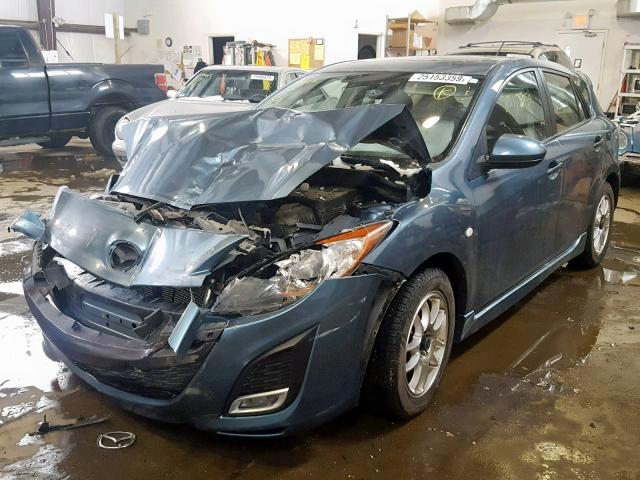 JM1BL1H50A1109768 - 2010 MAZDA 3 S BLUE photo 2