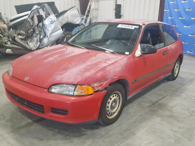 2HGEH2355NH509202 - 1992 HONDA CIVIC DX GOLD photo 2