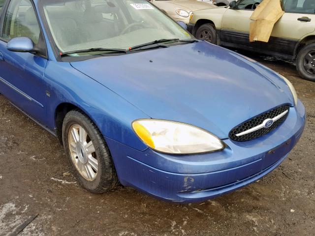 1FAHP56S23A129155 - 2003 FORD TAURUS SEL BLUE photo 9