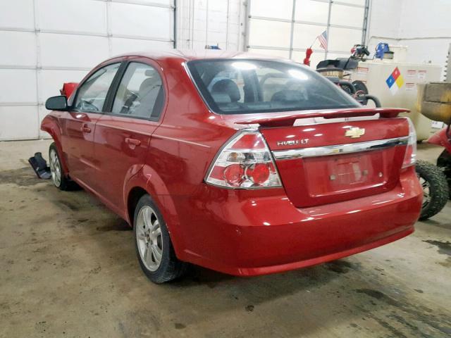 KL1TG5DE0BB231667 - 2011 CHEVROLET AVEO LT RED photo 3