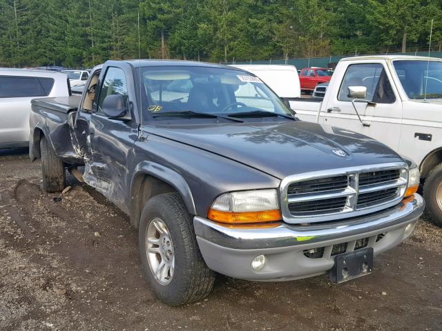 1B7GL42X02S528930 - 2002 DODGE DAKOTA SLT GRAY photo 1