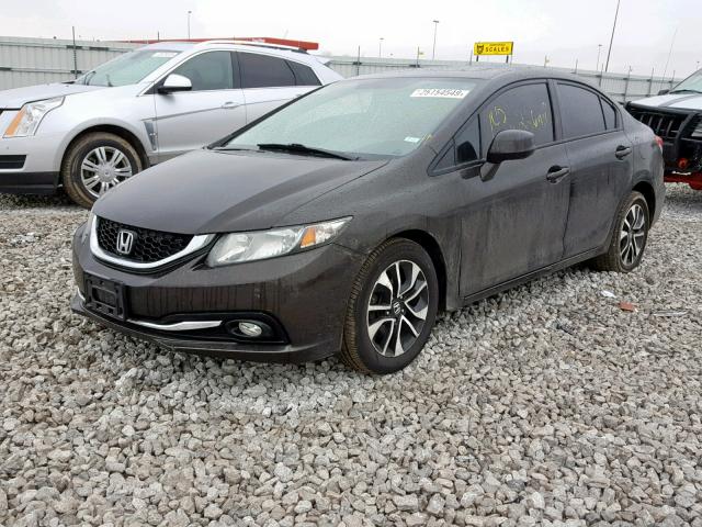 2HGFB2F99DH507603 - 2013 HONDA CIVIC EXL BLACK photo 2