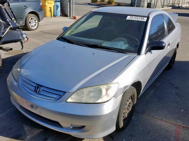 1HGEM22305L019278 - 2005 HONDA CIVIC DX V SILVER photo 2