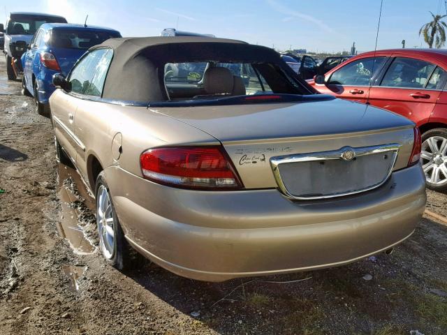 1C3EL55R52N296953 - 2002 CHRYSLER SEBRING LX GOLD photo 3