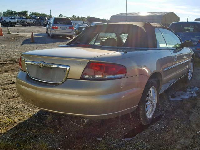 1C3EL55R52N296953 - 2002 CHRYSLER SEBRING LX GOLD photo 4