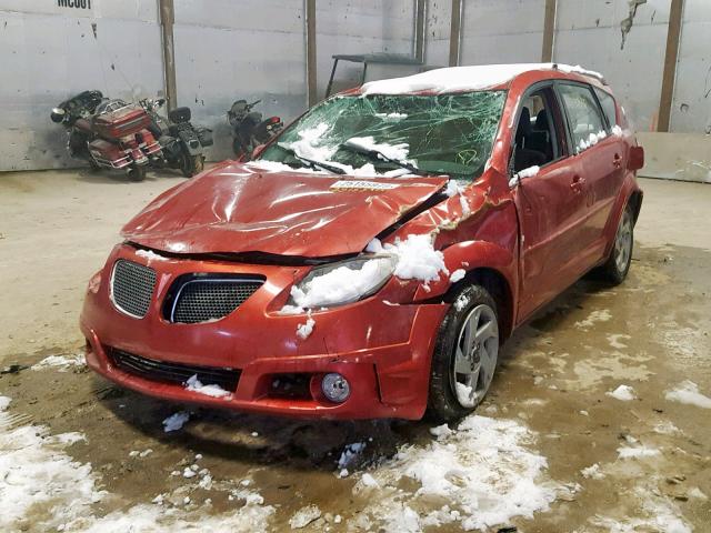 5Y2SL63845Z477750 - 2005 PONTIAC VIBE MAROON photo 2