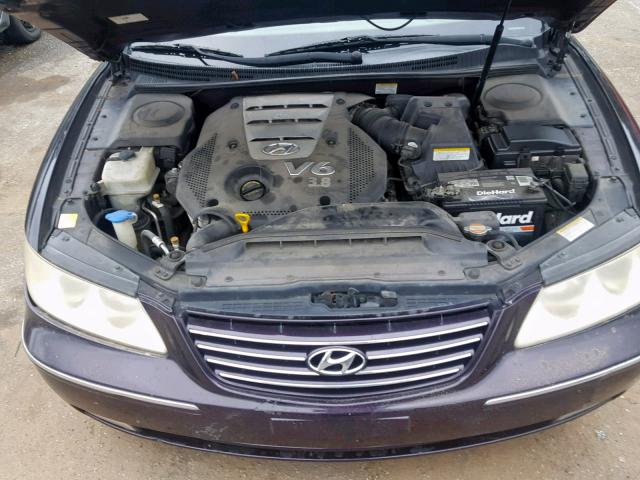 KMHFC46F86A062409 - 2006 HYUNDAI AZERA SE PURPLE photo 7