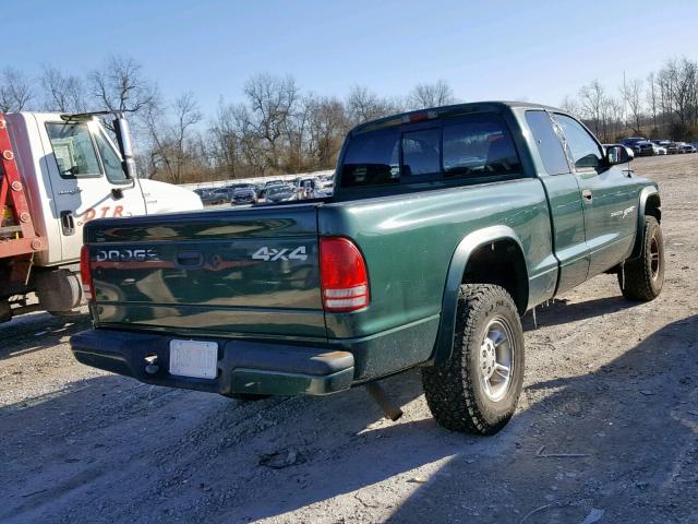 1B7GG22X0YS554381 - 2000 DODGE DAKOTA GREEN photo 4