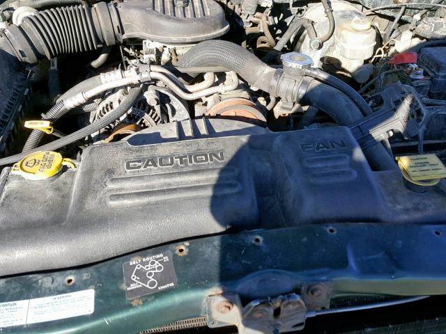 1B7GG22X0YS554381 - 2000 DODGE DAKOTA GREEN photo 7