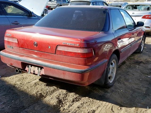 JH4DB165XMS005123 - 1991 ACURA INTEGRA LS MAROON photo 4