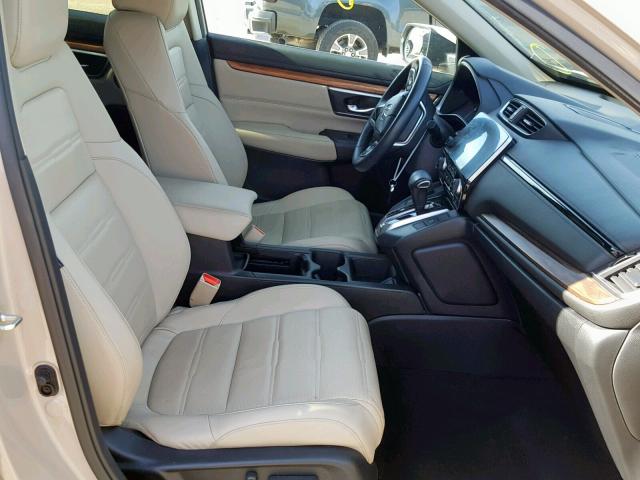 5J6RW1H82HL004559 - 2017 HONDA CR-V EXL BEIGE photo 5