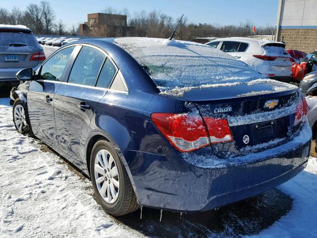 1G1PC5SHXB7228628 - 2011 CHEVROLET CRUZE LS BLUE photo 3