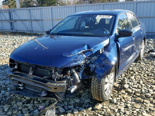 3VW1K7AJ6CM365232 - 2012 VOLKSWAGEN JETTA BASE 蓝色 照片 2