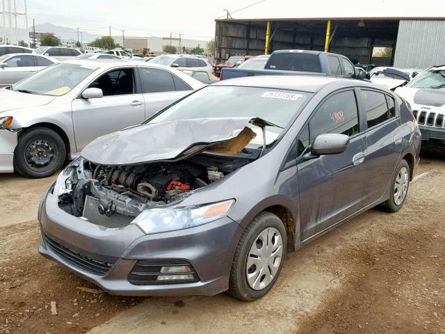 JHMZE2H56ES001667 - 2014 HONDA INSIGHT LX GRAY photo 2