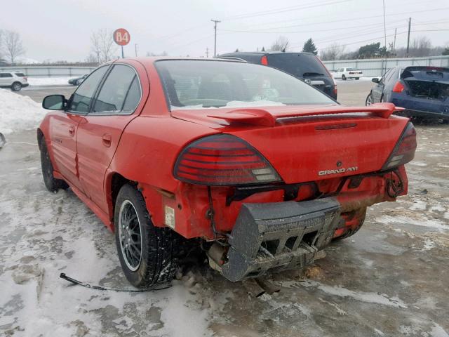 1G2NF52E31C220859 - 2001 PONTIAC GRAND AM S RED photo 3