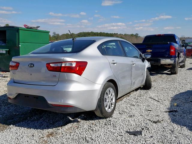 KNADM4A32G6591264 - 2016 KIA RIO LX SILVER photo 4