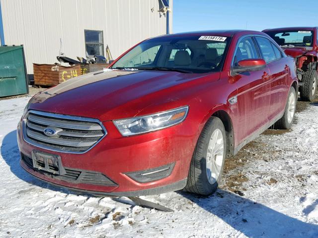 1FAHP2E84FG161756 - 2015 FORD TAURUS SEL RED photo 2