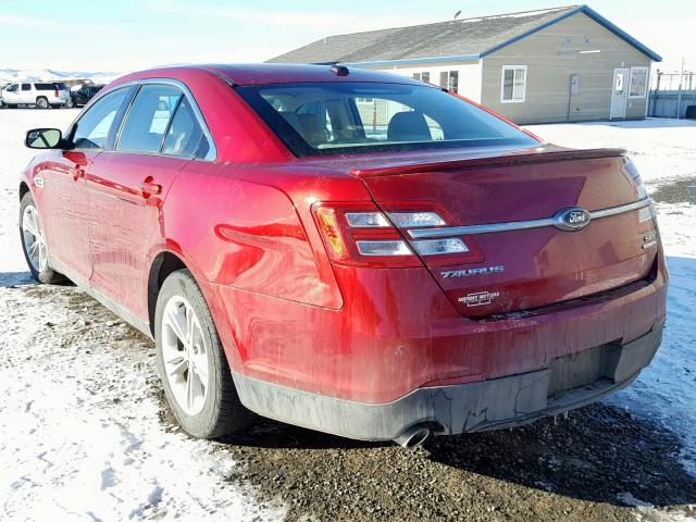 1FAHP2E84FG161756 - 2015 FORD TAURUS SEL RED photo 3