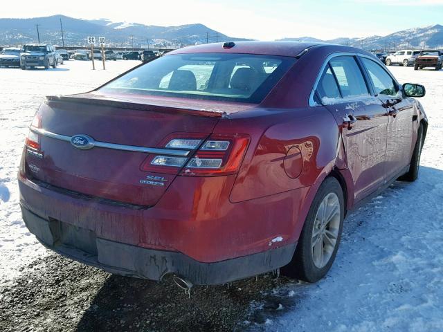 1FAHP2E84FG161756 - 2015 FORD TAURUS SEL RED photo 4