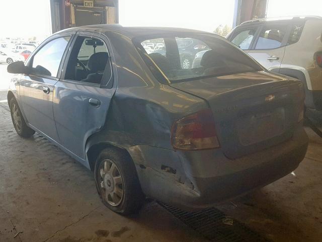 KL1TD52625B471019 - 2005 CHEVROLET AVEO BASE Mavi foto 3
