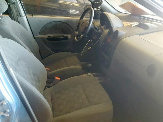 KL1TD52625B471019 - 2005 CHEVROLET AVEO BASE Mavi foto 5