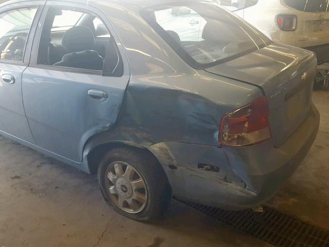 KL1TD52625B471019 - 2005 CHEVROLET AVEO BASE Mavi foto 9