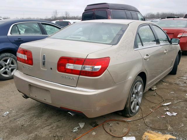 3LNHM26136R664185 - 2006 LINCOLN ZEPHYR TAN photo 4