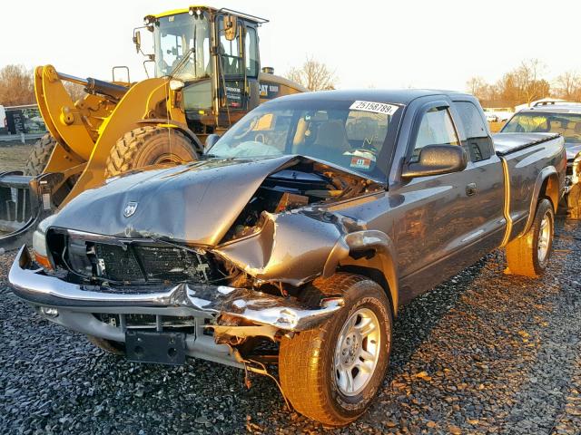 1D7HG42N33S186310 - 2003 DODGE DAKOTA SLT GRAY photo 2