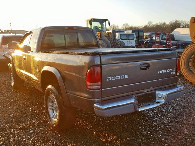 1D7HG42N33S186310 - 2003 DODGE DAKOTA SLT GRAY photo 3