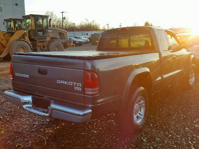 1D7HG42N33S186310 - 2003 DODGE DAKOTA SLT GRAY photo 4