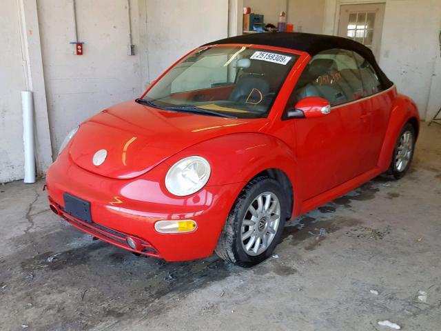 3VWCM31Y04M311936 - 2004 VOLKSWAGEN NEW BEETLE RED photo 2