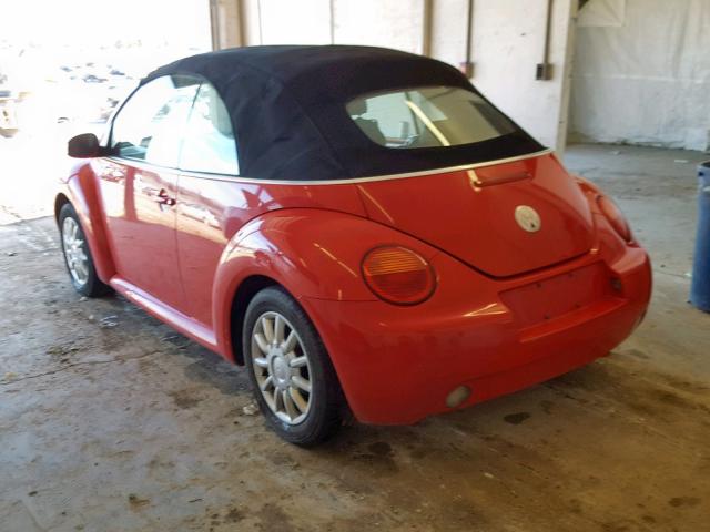 3VWCM31Y04M311936 - 2004 VOLKSWAGEN NEW BEETLE RED photo 3